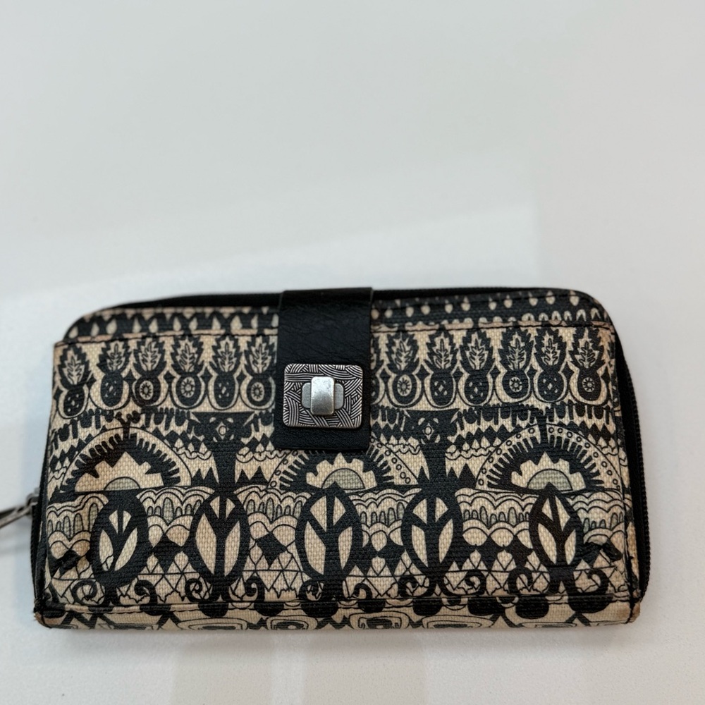 Sakroots Black and Cream Patterned Women's Wallet